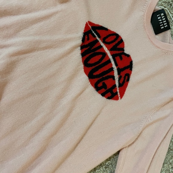 MIA 'LOVE IS ENOUGH' INTARSIA SLIM-FIT JUMPER - Picture 4 of 4